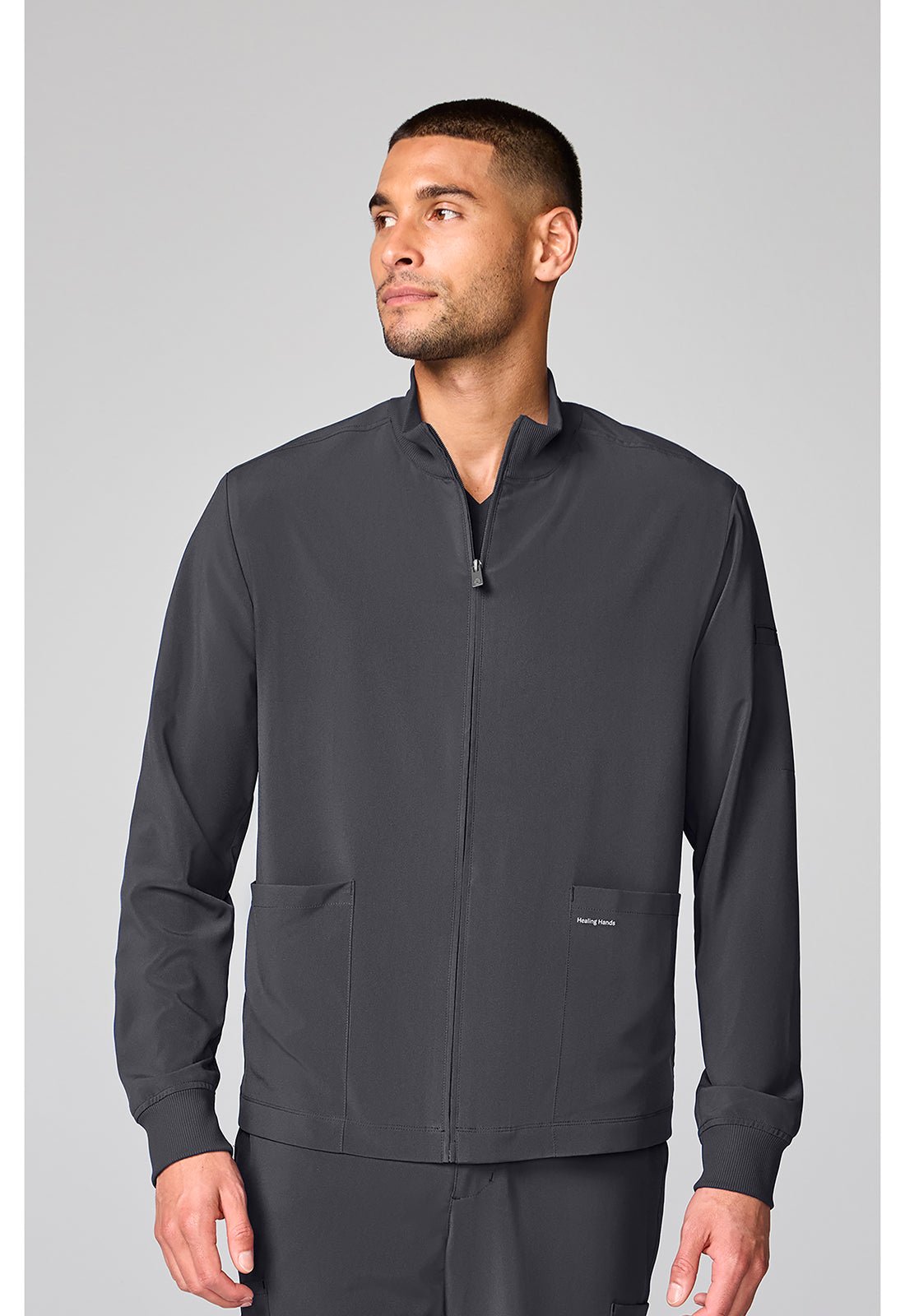 Healing Hands Scrubs Works Men's Mock Neck Jacket HH00053 - Scrubs Select
