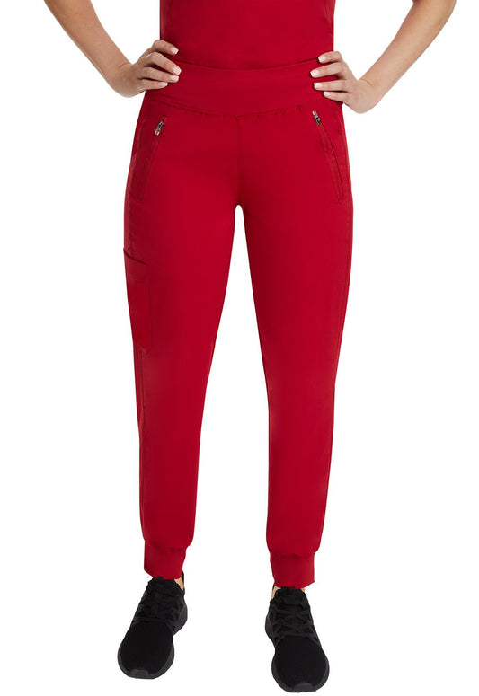 Healing Hands Tara Jogger Scrub Pant 9233 in Hunter, Red - Scrubs Select
