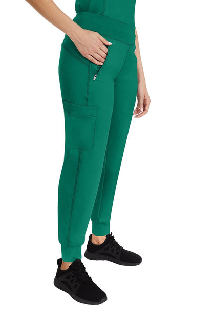 Healing Hands Tara Jogger Scrub Pant 9233 in Hunter, Red - Scrubs Select