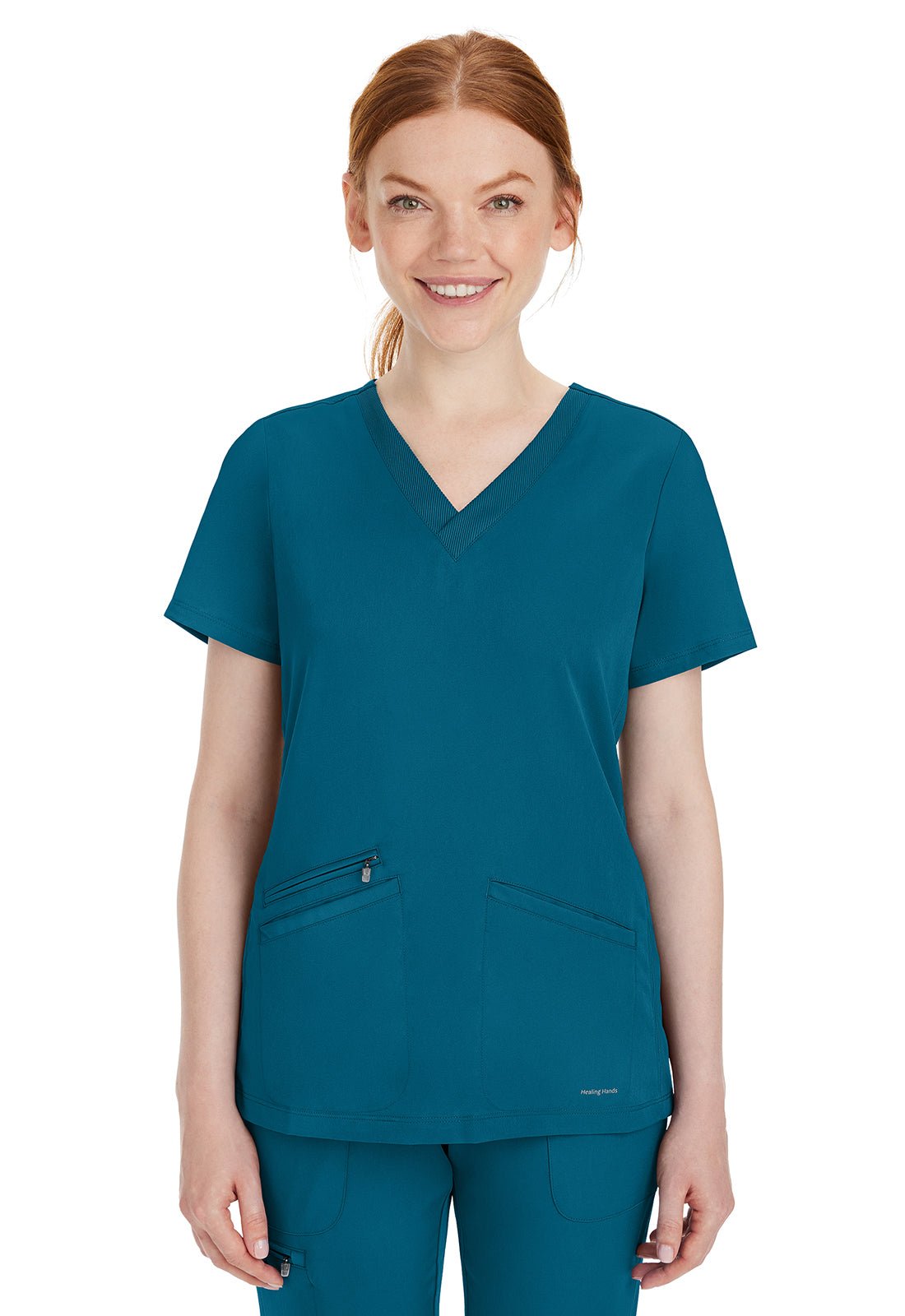 Healing Hands Works Scrubs Mariah V Neck Top 2530 - Scrubs Select