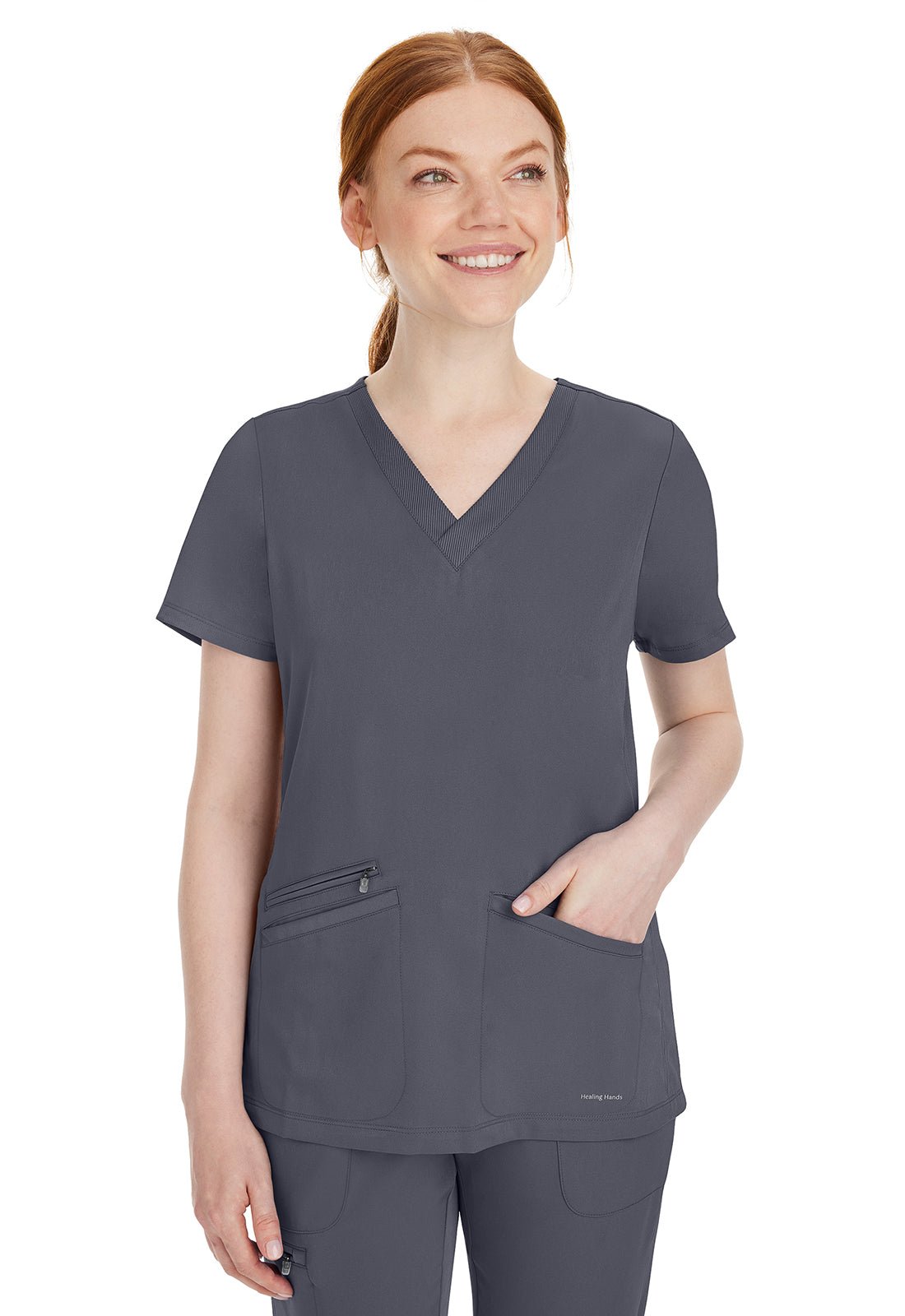 Healing Hands Works Scrubs Mariah V Neck Top 2530 - Scrubs Select
