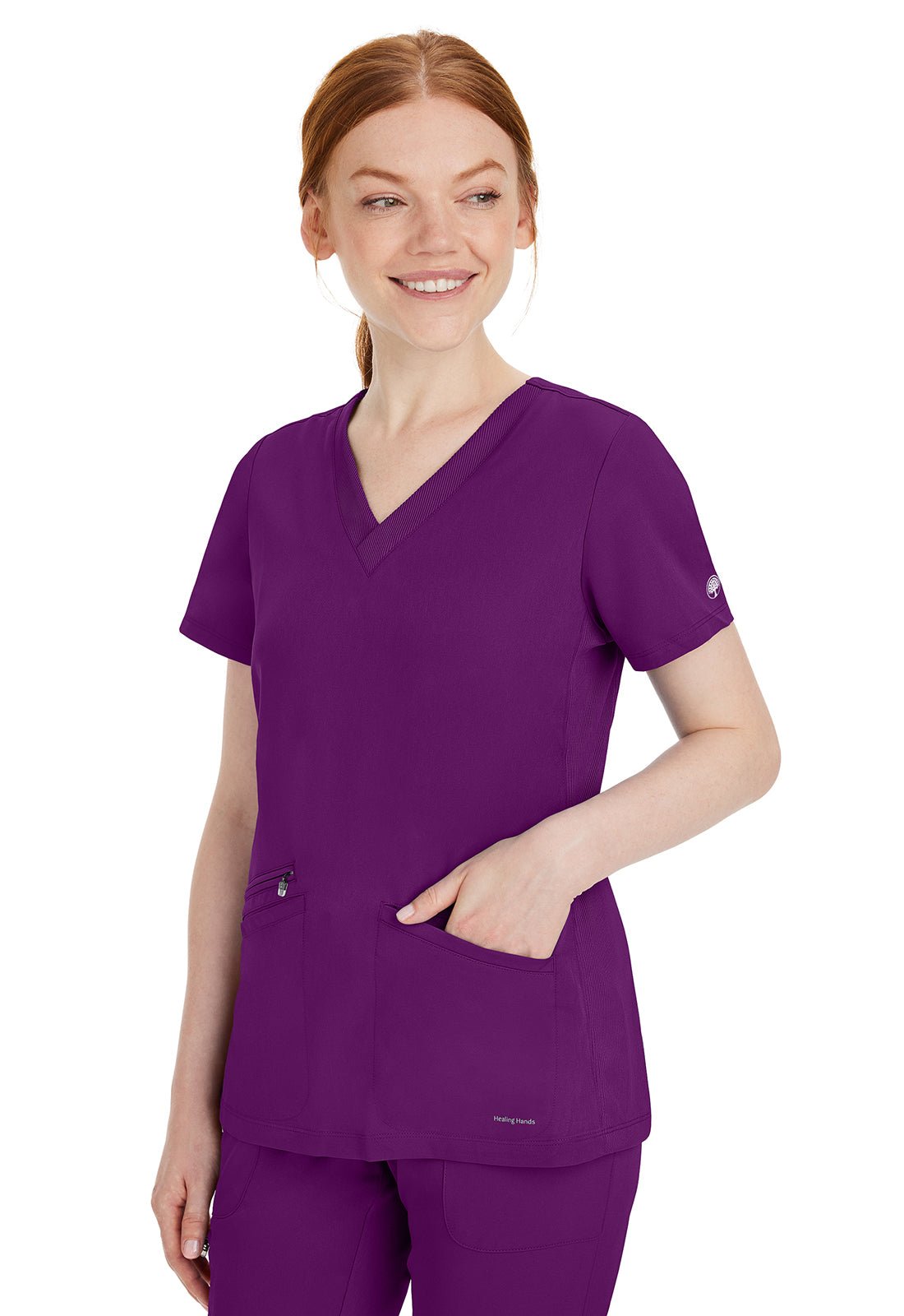 Healing Hands Works Scrubs Mariah V Neck Top 2530 - Scrubs Select