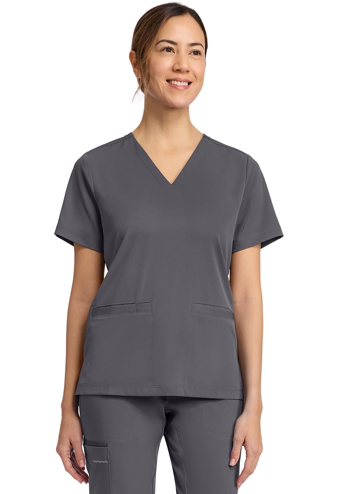Healing Hands Works Scrubs Molly V Neck Top HH653 - Scrubs Select