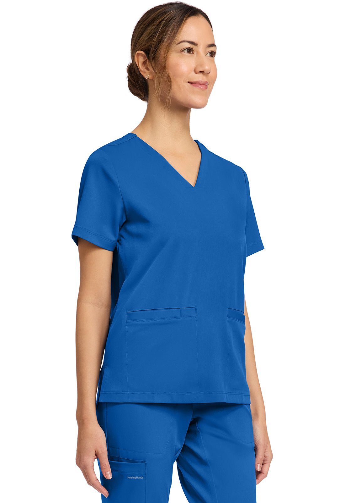 Healing Hands Works Scrubs Molly V Neck Top HH653 - Scrubs Select