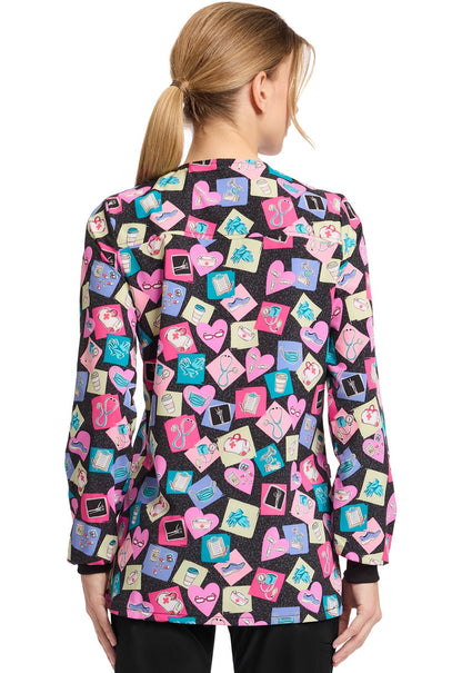 Health - abet Cherokee Print Warm Up Scrub Jacket CK321 HTHB - Scrubs Select