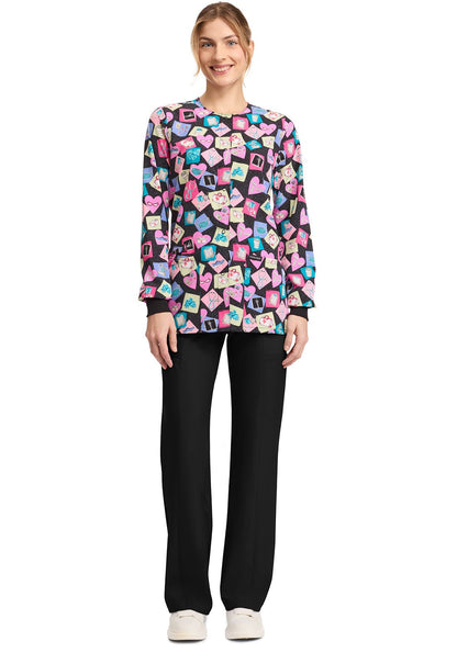 Health - abet Cherokee Print Warm Up Scrub Jacket CK321 HTHB - Scrubs Select