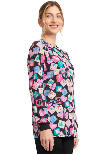 Health - abet Cherokee Print Warm Up Scrub Jacket CK321 HTHB - Scrubs Select