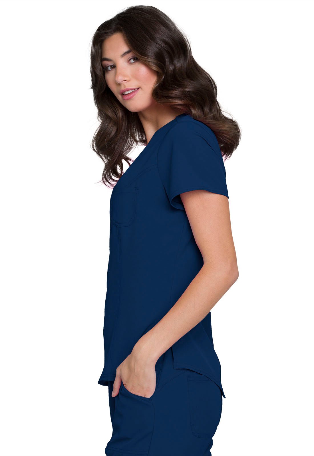 HeartSoul Scrubs Tuckable V Neck Top HS710 - Scrubs Select