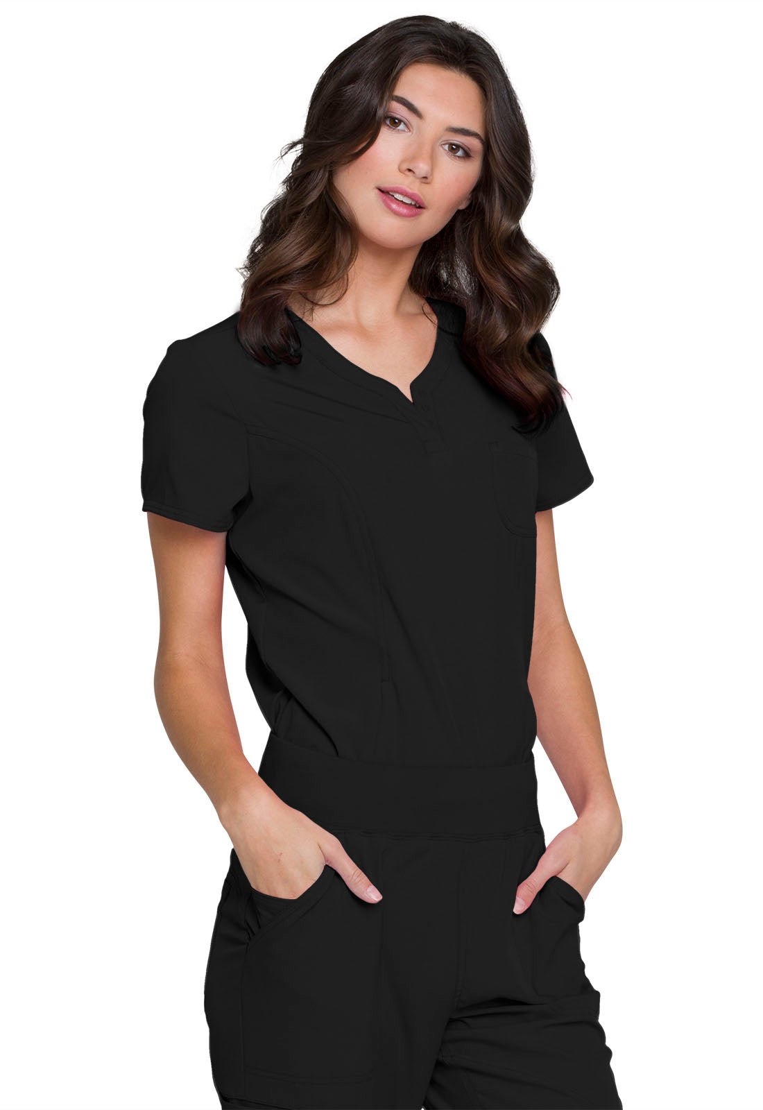 HeartSoul Scrubs Tuckable V Neck Top HS710 - Scrubs Select
