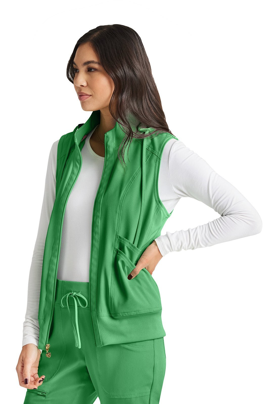 Heartsoul Zip Front Scrub Vest HS500 - Scrubs Select