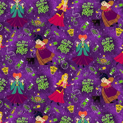 Hocus Pocus Tooniforms Licensed Disney V Neck Scrub Top TF794 HDBH - Scrubs Select