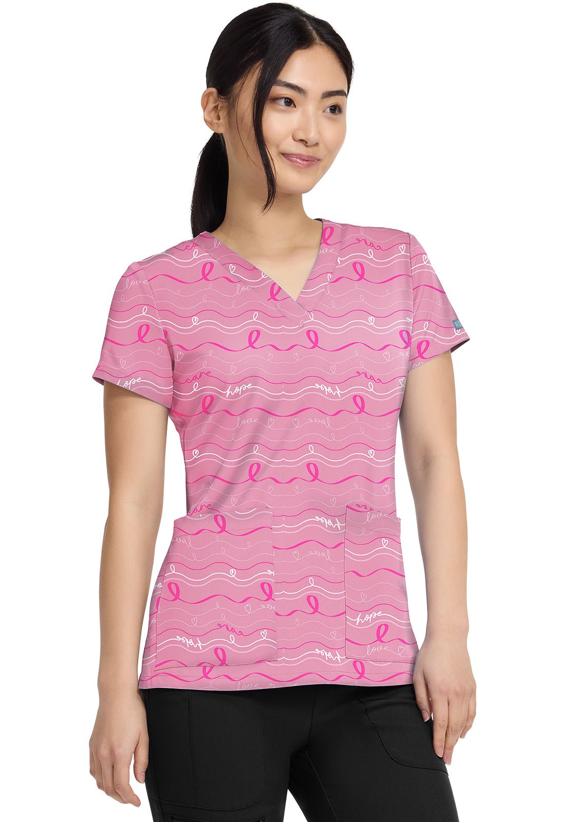 In The Loop Med Couture Print V Neck Scrub Top MC8564 INOO - Scrubs Select