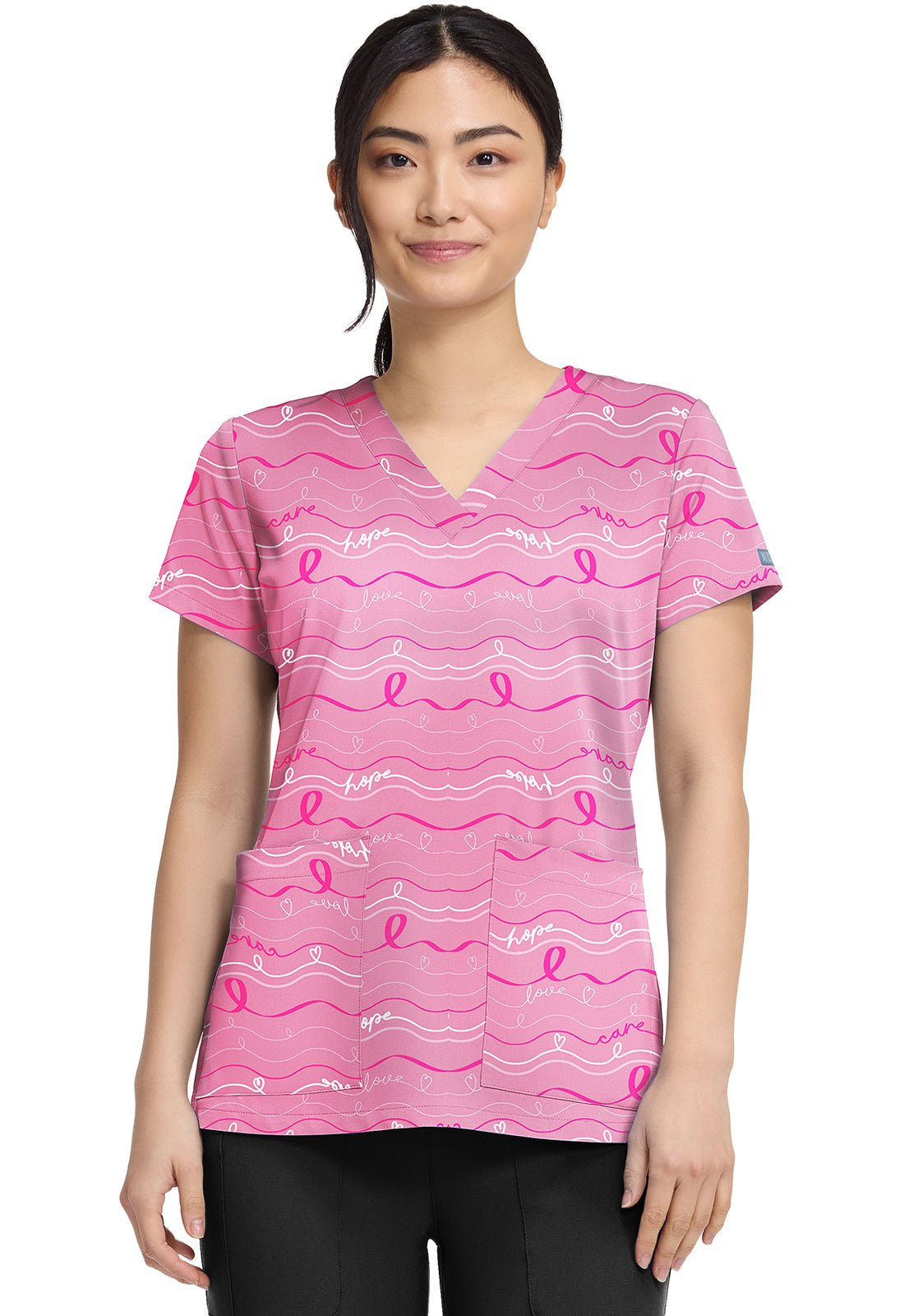 In The Loop Med Couture Print V Neck Scrub Top MC8564 INOO - Scrubs Select