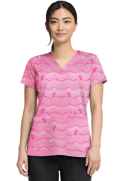 In The Loop Med Couture Print V Neck Scrub Top MC8564 INOO - Scrubs Select