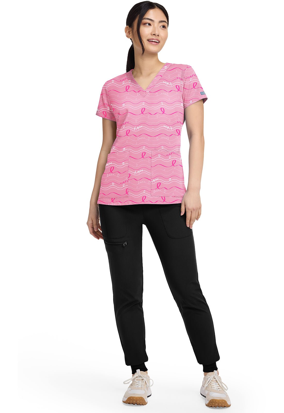 In The Loop Med Couture Print V Neck Scrub Top MC8564 INOO - Scrubs Select