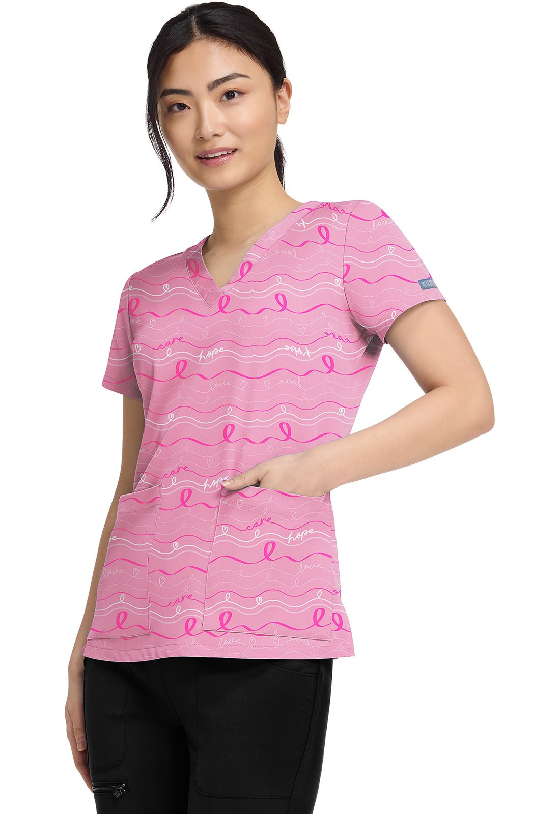 In The Loop Med Couture Print V Neck Scrub Top MC8564 INOO - Scrubs Select