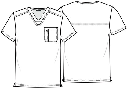 In The Wild Cherokee Scrubs Men's V Neck Top CK692 INHW - Scrubs Select