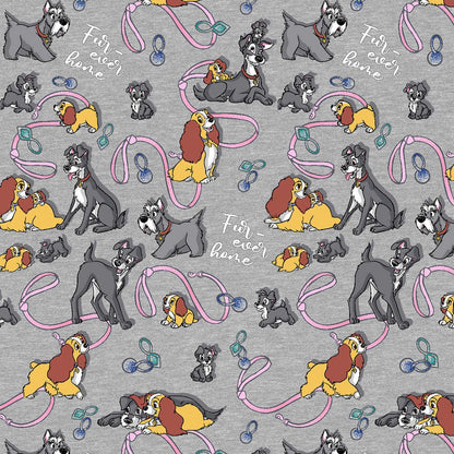 Lady and The Tramp Tooniforms Licensed Disney V Neck Scrub Top TF796 LAFH - Scrubs Select
