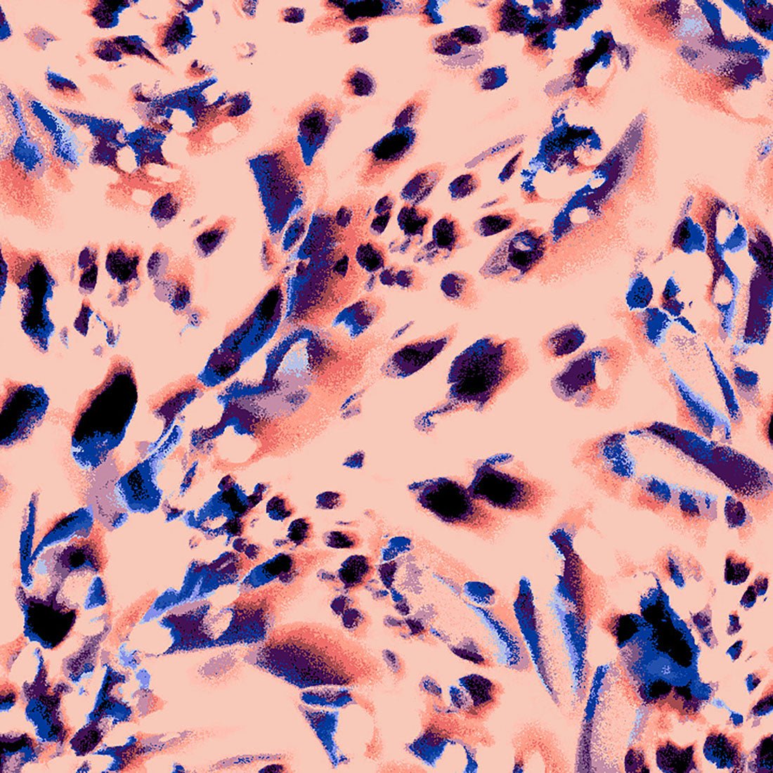 Leopard Blur Cherokee Infinity Print Round Neck Scrub Top CK609 LPBR - Scrubs Select