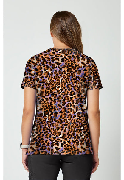 Leopard Queen Cherokee Achieve V - Neck Scrub Top CK00010 LPQU - Scrubs Select