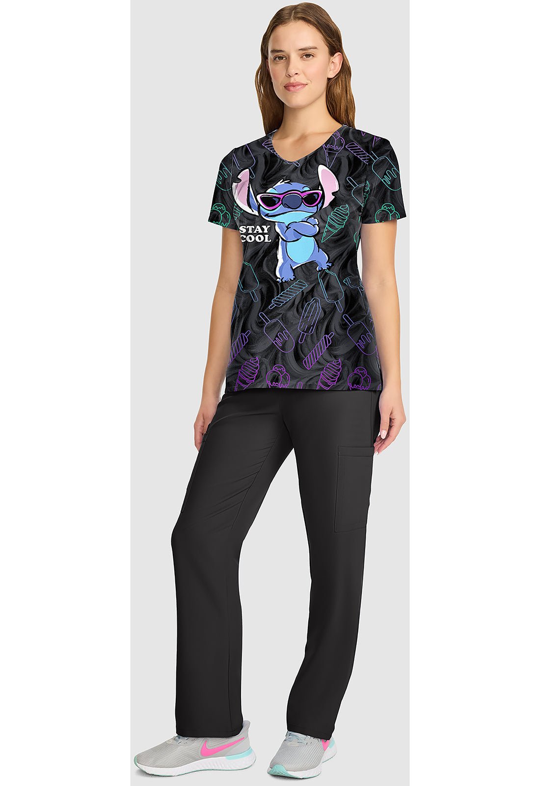 Lilo and Stitch Cherokee Tooniforms Disney V Neck Scrub Top TF626 LHAY - Scrubs Select