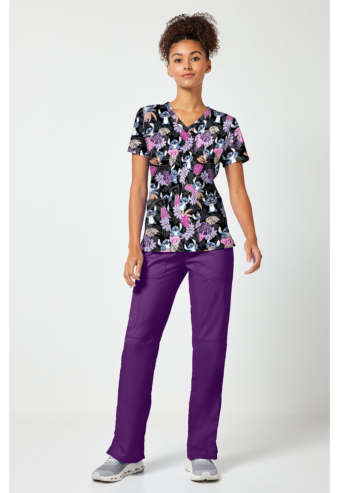 Lilo and Stitch Tooniforms Licensed Disney V Neck Scrub Top TF796 LHIB - Scrubs Select