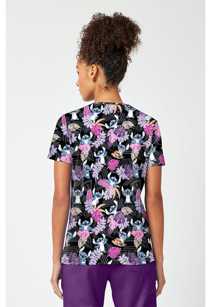 Lilo and Stitch Tooniforms Licensed Disney V Neck Scrub Top TF796 LHIB - Scrubs Select