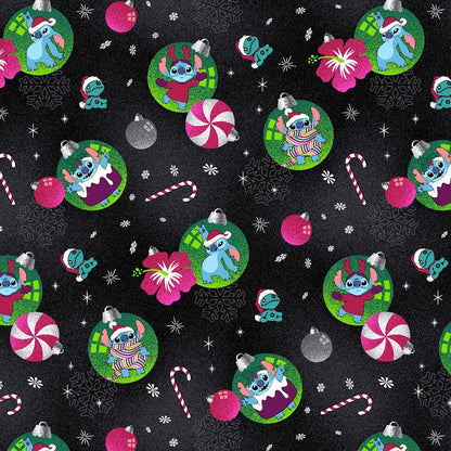 Lilo & Stitch Tooniforms Licensed Disney Christmas V Neck Scrub Top TF797 LHBU - Scrubs Select
