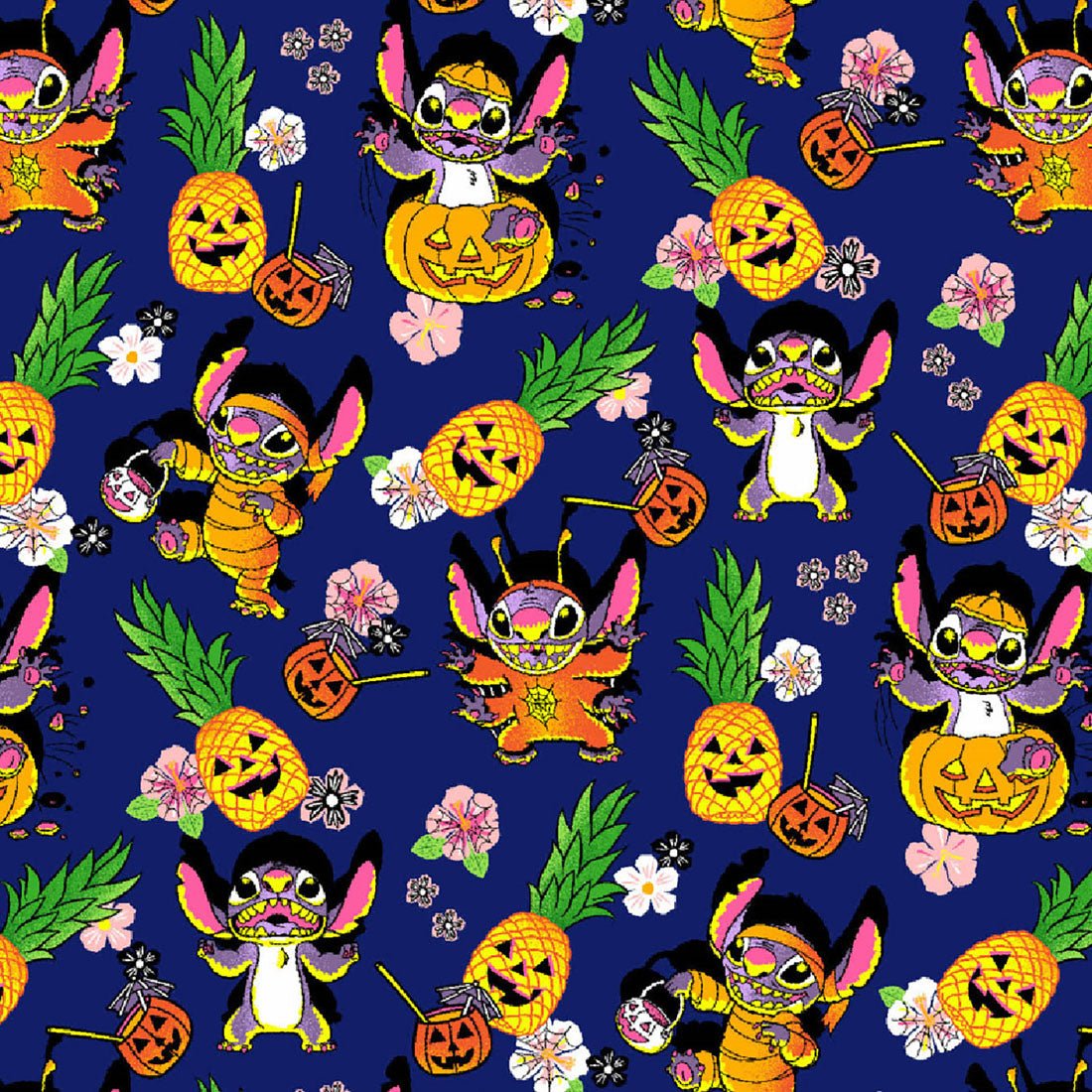 Lilo & Stitch Tooniforms Licensed Disney Halloween V Neck Scrub Top TF796 LHIS - Scrubs Select