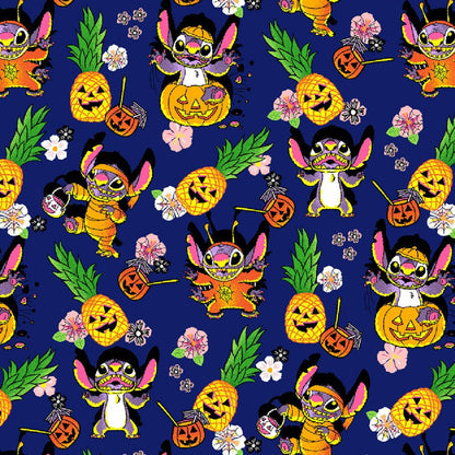 Lilo & Stitch Tooniforms Licensed Disney Halloween V Neck Scrub Top TF796 LHIS - Scrubs Select