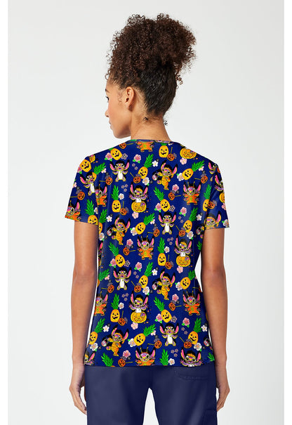 Lilo & Stitch Tooniforms Licensed Disney Halloween V Neck Scrub Top TF796 LHIS - Scrubs Select