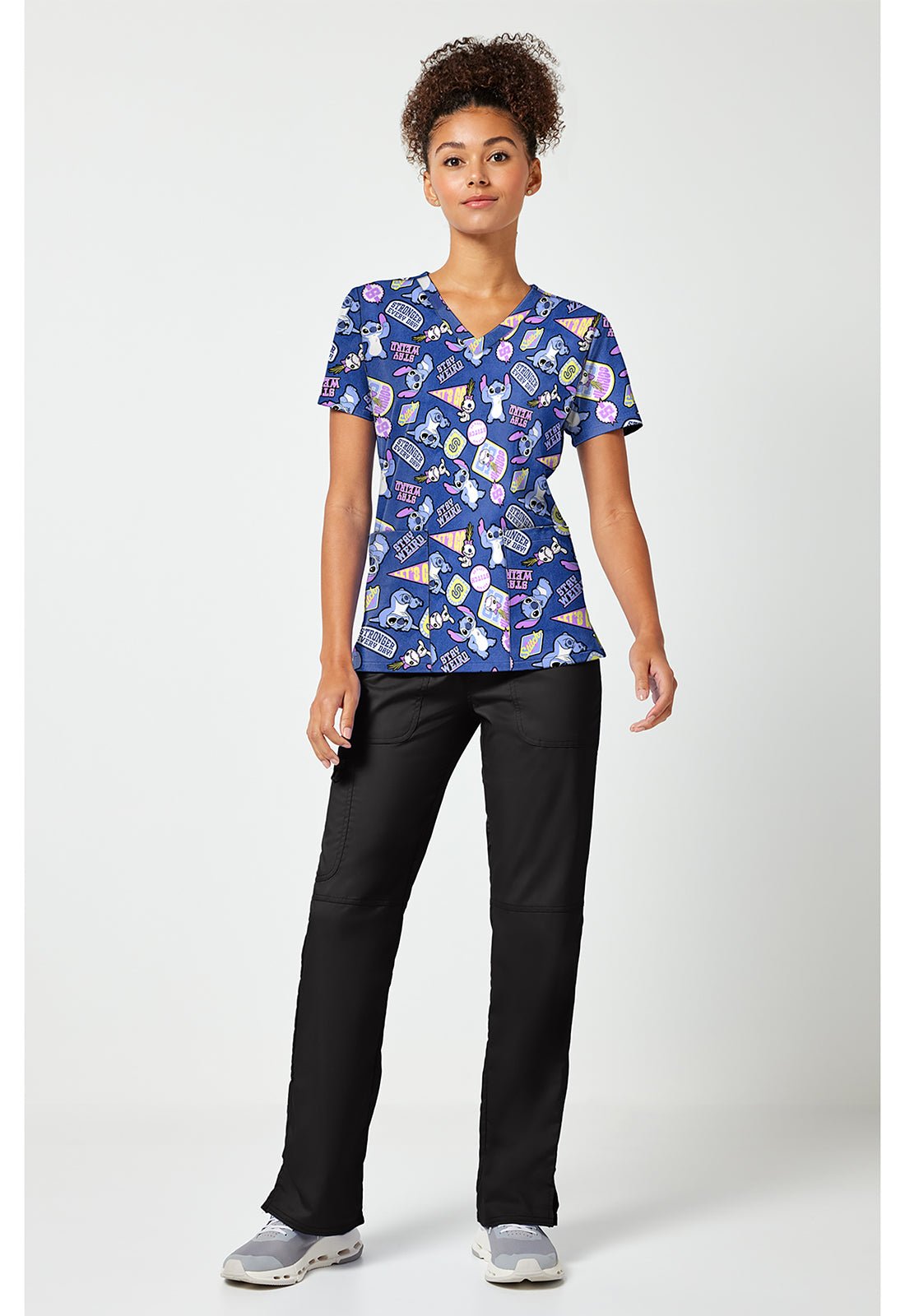 Lilo & Stitch Tooniforms Licensed Disney V Neck Scrub Top TF796 LHKM - Scrubs Select