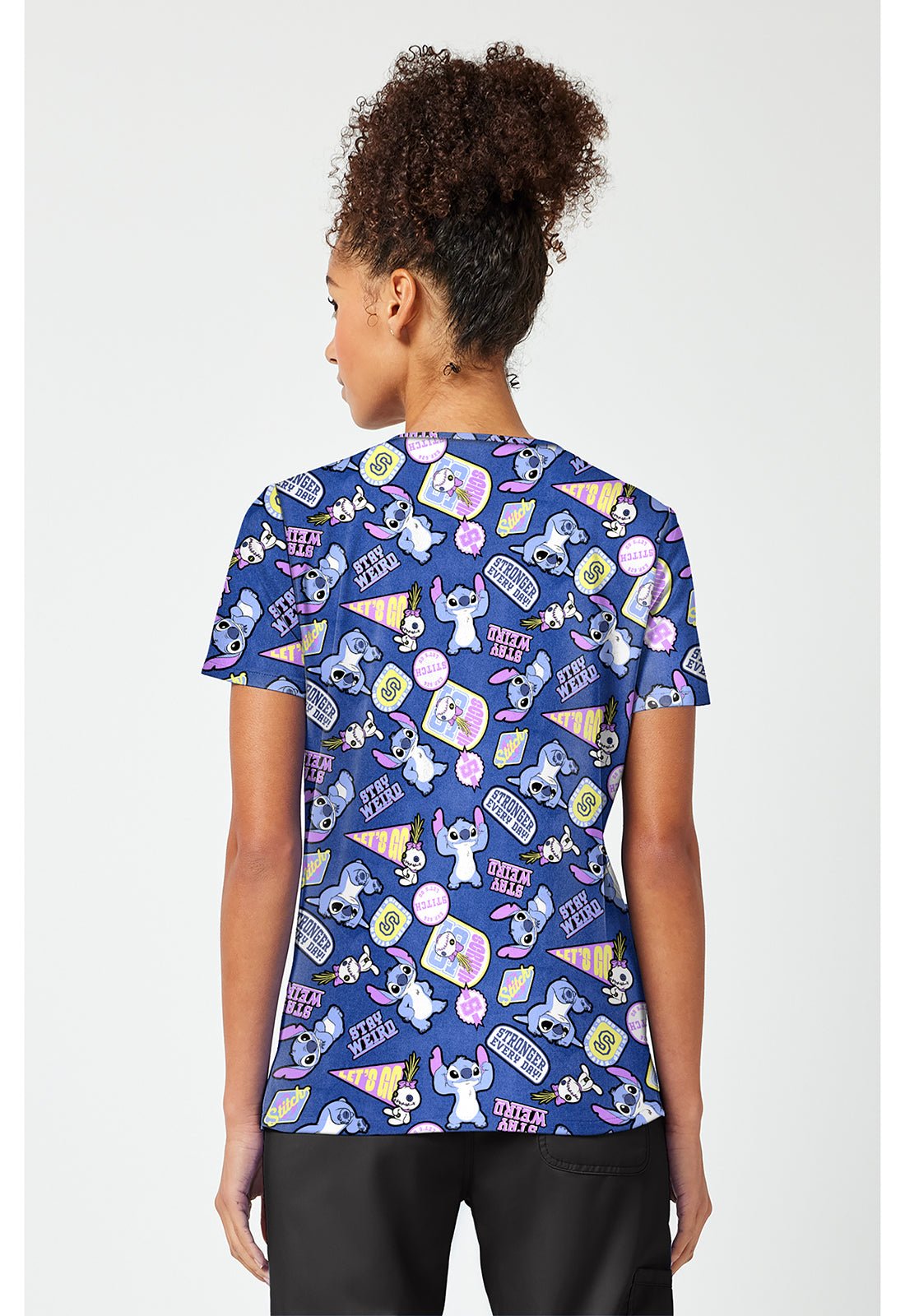 Lilo & Stitch Tooniforms Licensed Disney V Neck Scrub Top TF796 LHKM - Scrubs Select