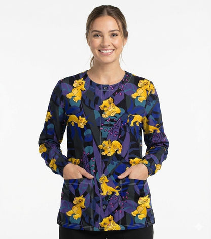 Lion KIng Cherokee Print Disney Scrub Jacket TF323 LKLN - Scrubs Select