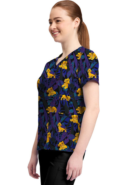 Lion King Simba Licensed Disney V Neck Scrub Top TF796 LKLN - Scrubs Select