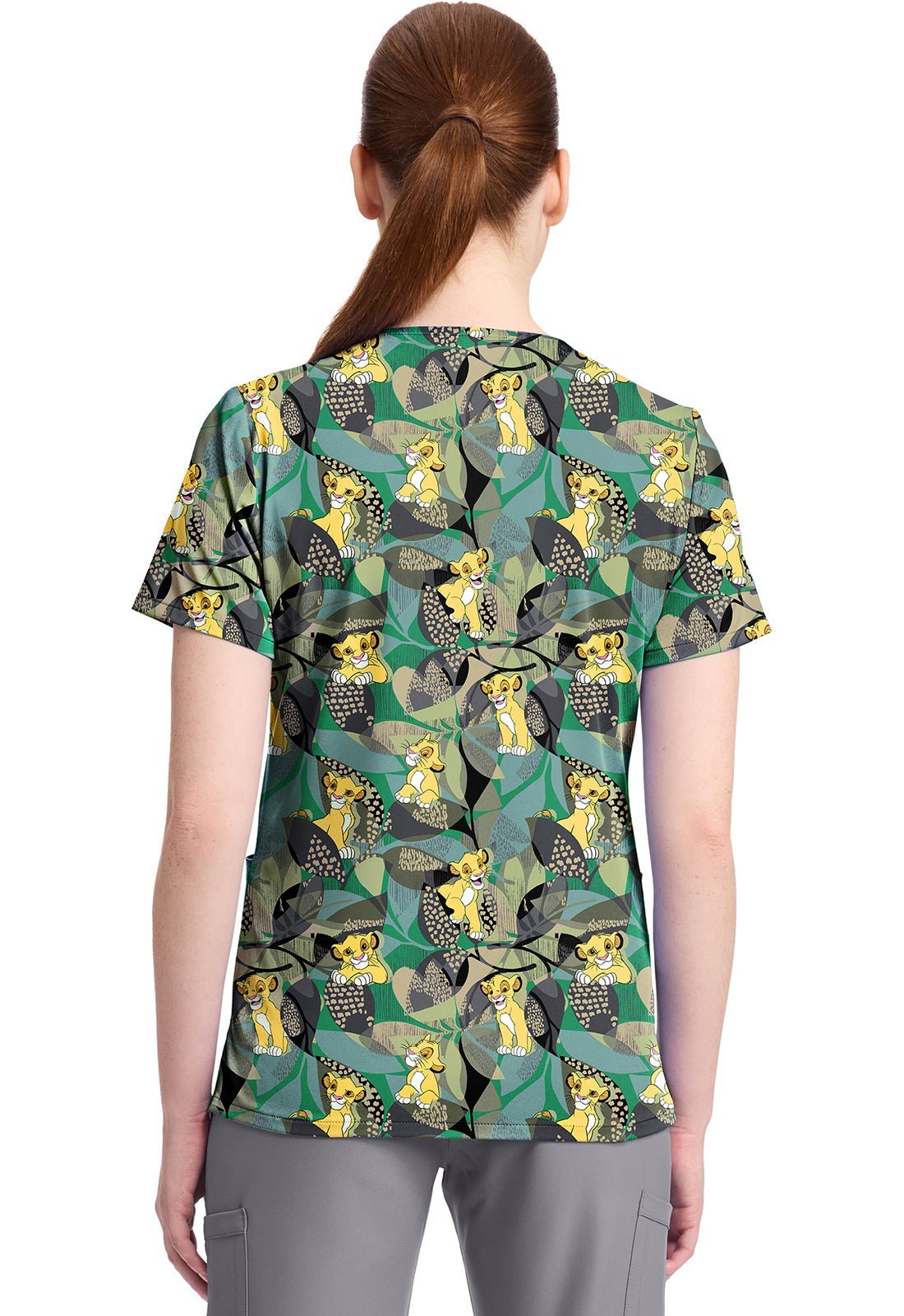 Lion King Tooniforms Licensed Disney V Neck Scrub Top TF796 LKTR - Scrubs Select