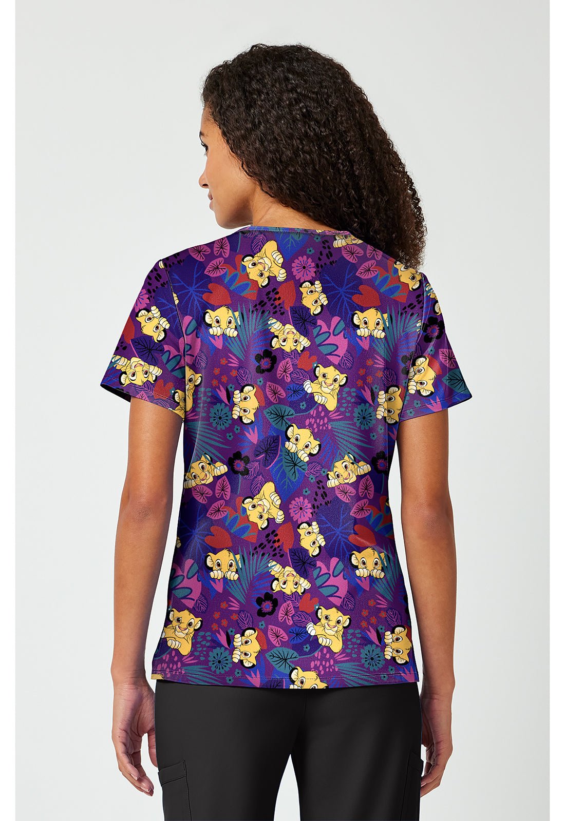 Lion King Tooniforms Licensed Disney V Neck Scrub Top TF797 LKAL - Scrubs Select