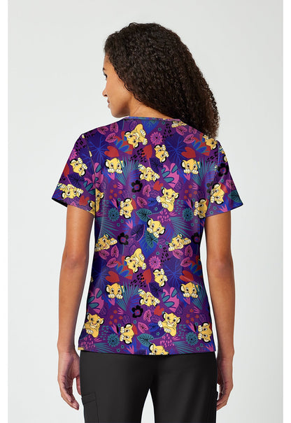 Lion King Tooniforms Licensed Disney V Neck Scrub Top TF797 LKAL - Scrubs Select