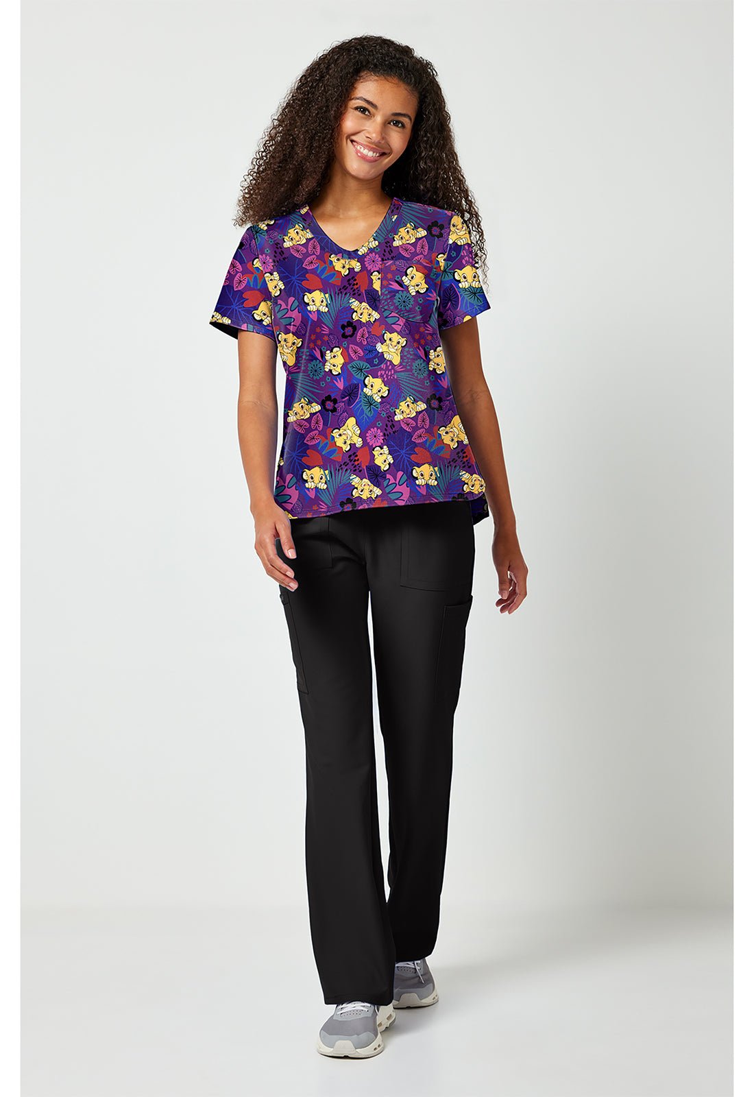 Lion King Tooniforms Licensed Disney V Neck Scrub Top TF797 LKAL - Scrubs Select