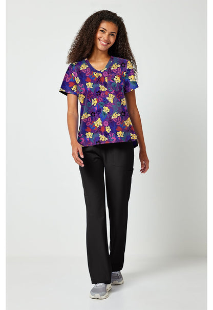 Lion King Tooniforms Licensed Disney V Neck Scrub Top TF797 LKAL - Scrubs Select
