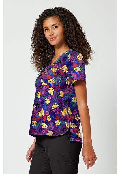 Lion King Tooniforms Licensed Disney V Neck Scrub Top TF797 LKAL - Scrubs Select