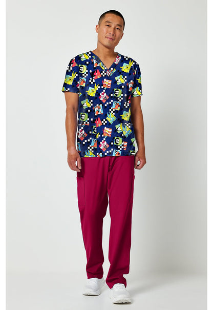 Looney Tunes Cherokee Tooniforms Warner Bros Men's V Neck Scrub Top TF788 LTCY - Scrubs Select