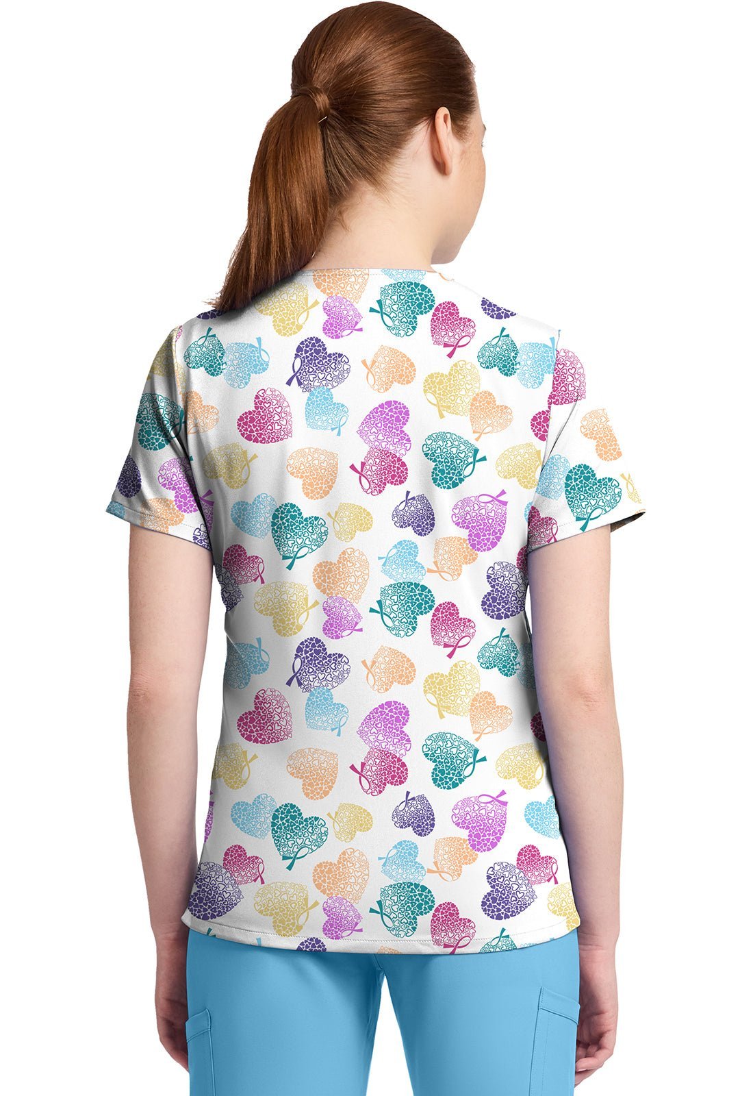 Love To Care Cherokee Print V Neck Scrub Top CK857 LVTC - Scrubs Select
