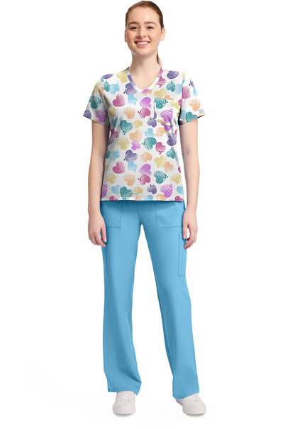 Love To Care Cherokee Print V Neck Scrub Top CK857 LVTC - Scrubs Select