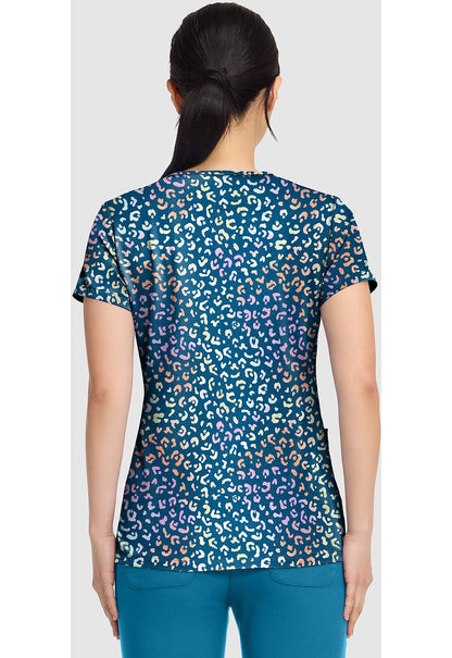 Magical Cheetah Med Couture Print V Neck Scrub Top MC8564 MLCC - Scrubs Select