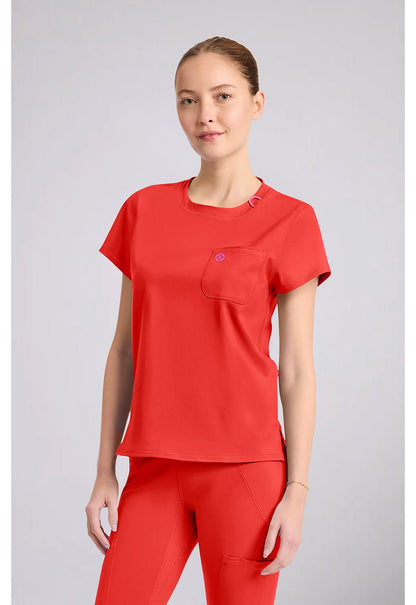 Med Couture Amp Knit Scrubs Crew Neck Tee MC751 - Scrubs Select