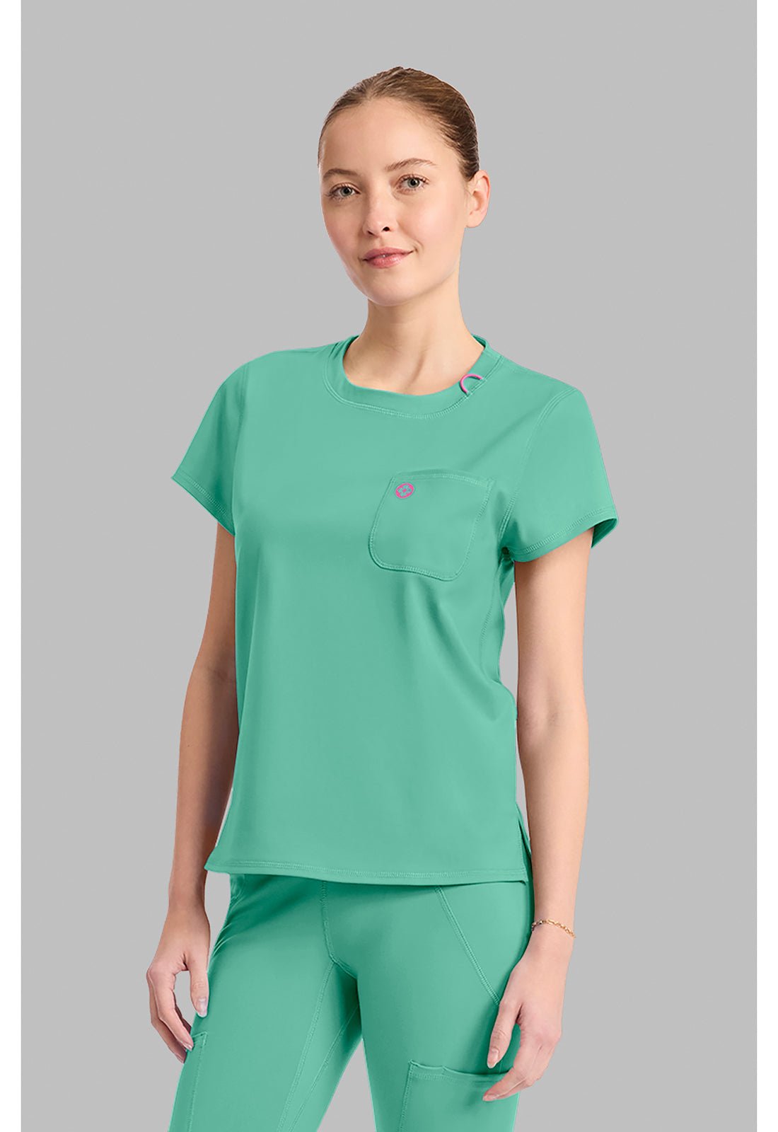 Med Couture Amp Knit Scrubs Crew Neck Tee MC751 - Scrubs Select