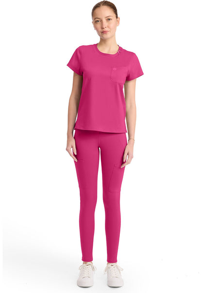 Med Couture Amp Knit Scrubs Crew Neck Tee MC751 - Scrubs Select