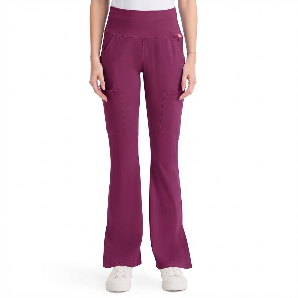 Med Couture Amp Knit Scrubs Flare Leg Yoga Pant MC150 - Scrubs Select