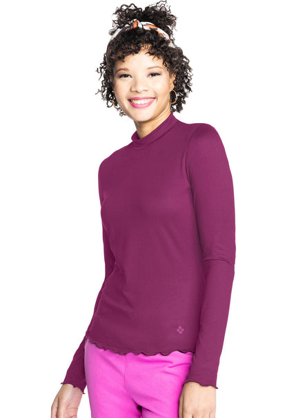 Med Couture Amp Lettuce Edge Scrub Underscrub Top MC707 - Scrubs Select